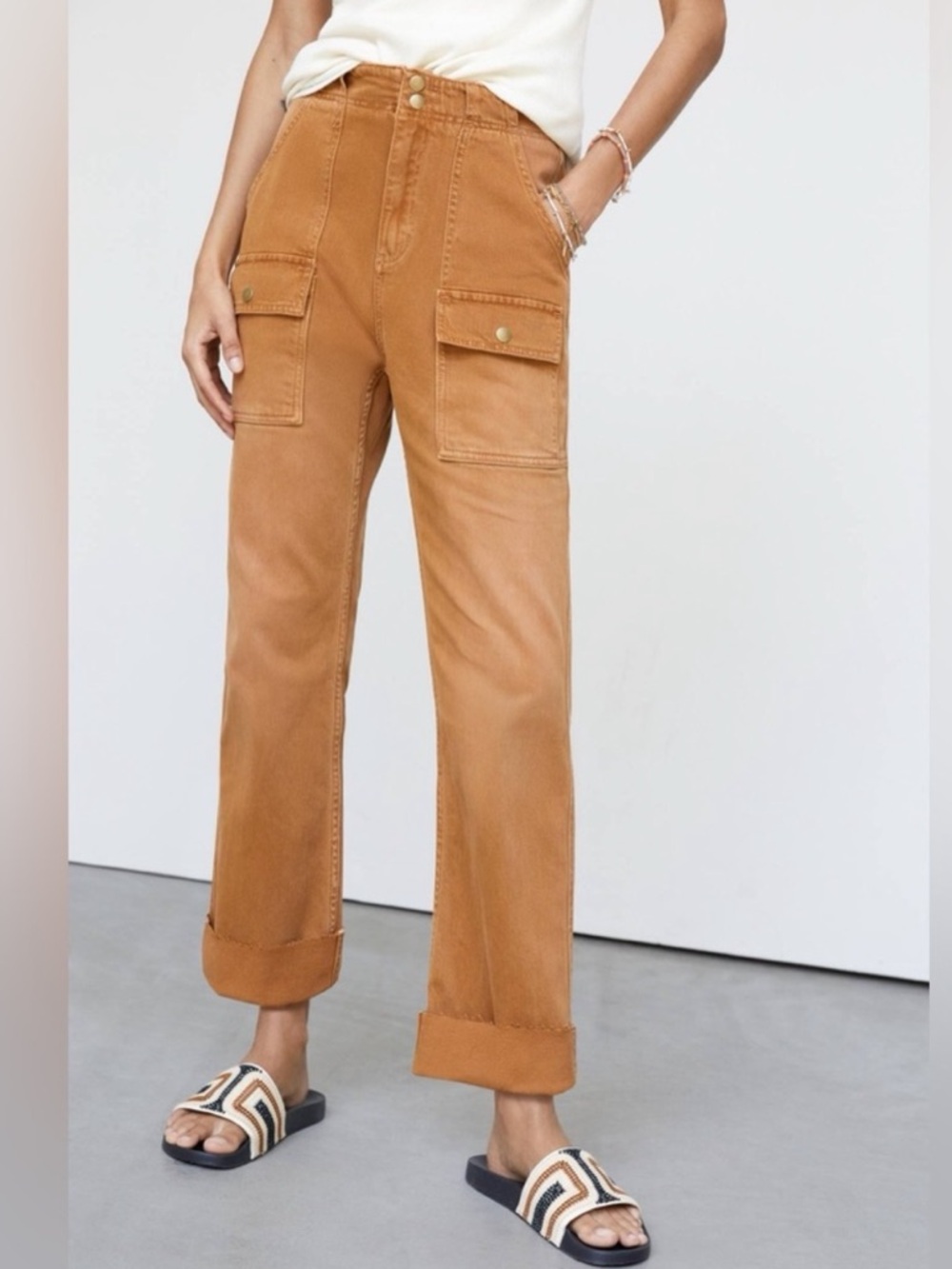 Anthropologie Pilcro Straight Utility Trousers Size 27